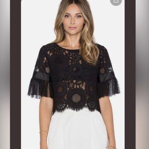 ALEXIS- Black Alonso Lace Blouse